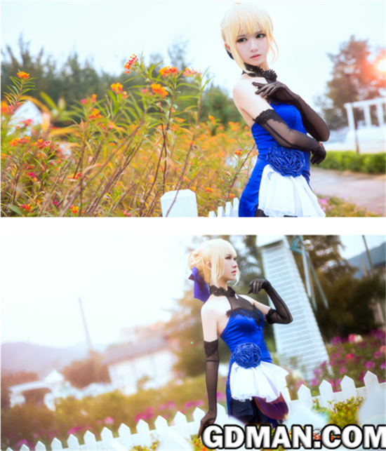 Saber超美Cos 穿蕾丝短裙的吾王喜欢吗?