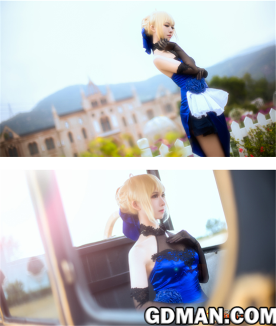 Saber超美Cos 穿蕾丝短裙的吾王喜欢吗?